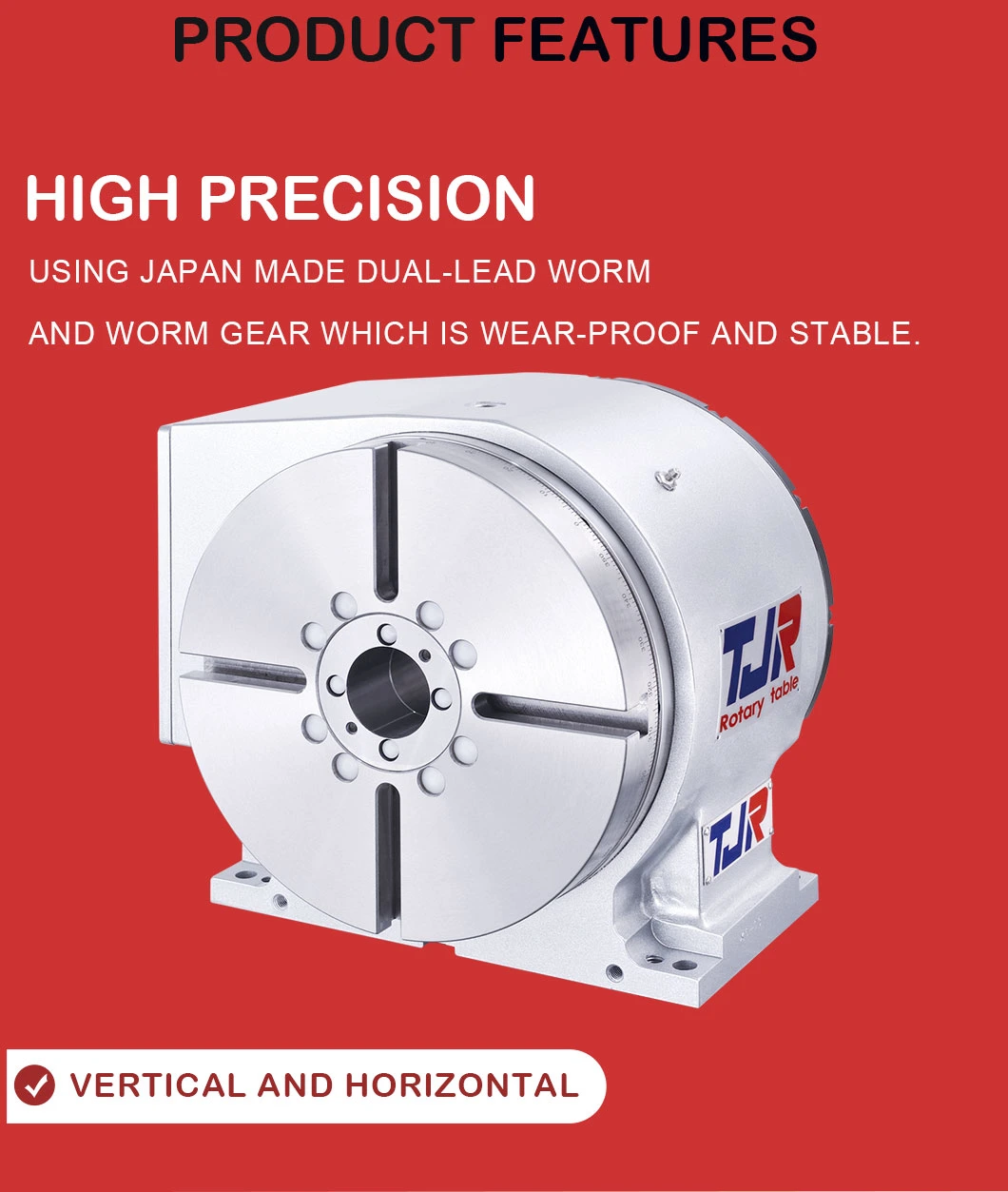 Powerful Hydraulic Brake 4 Axis Rotary Table for CNC Machining Center Rotary Indexing Table